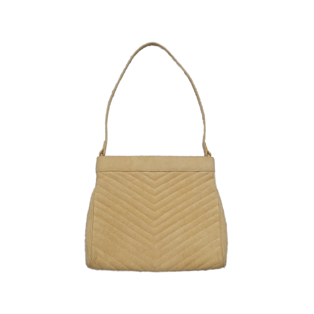Vintage MORRIS MOSKOWITZ Minimalistic Faux Suede Snap-Lock Evening/Wristlet Bag